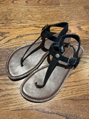 Black Vegan Sandals by George